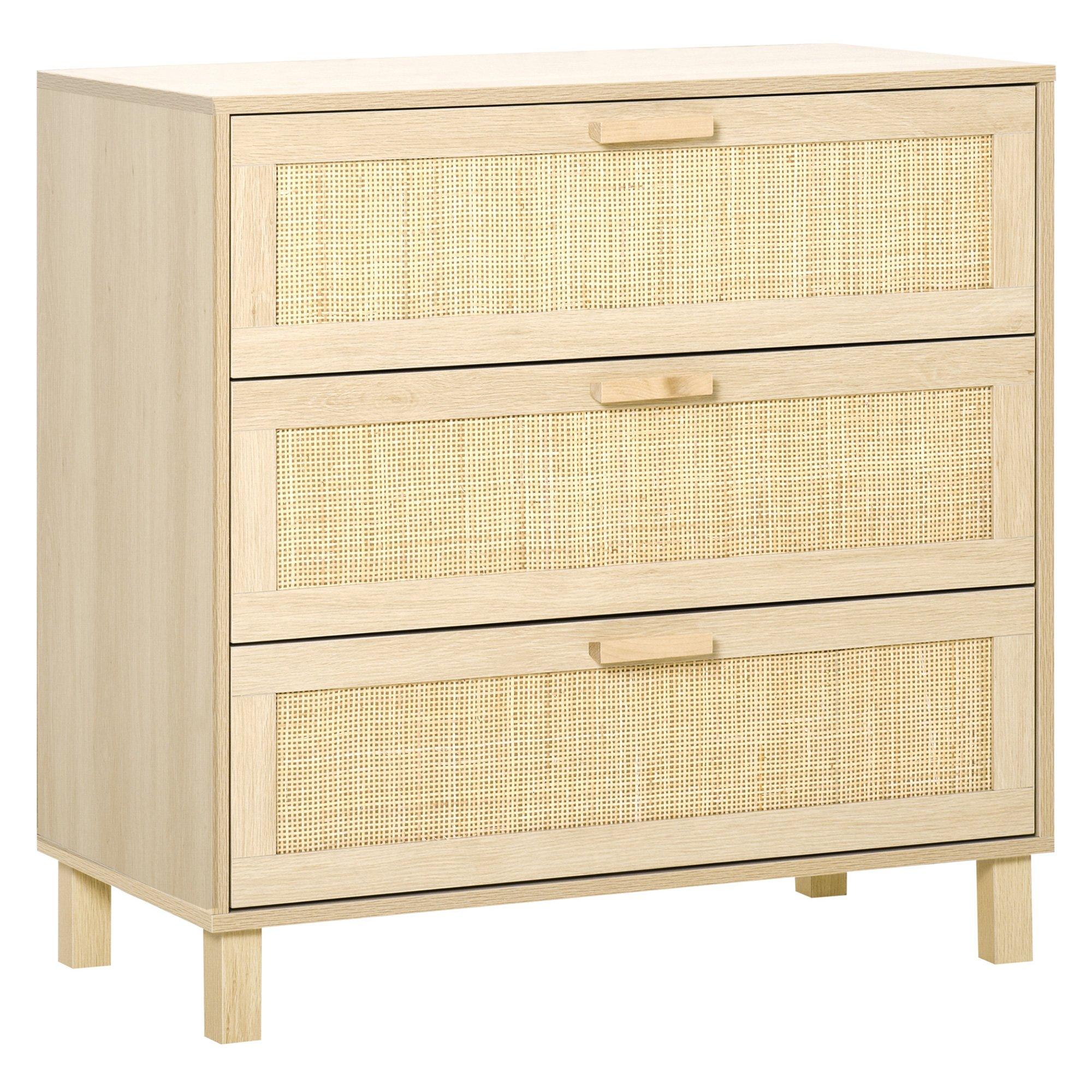 3 Drawer Cabinet Storage Cupboard Wooden Freestanding Organiser Unit